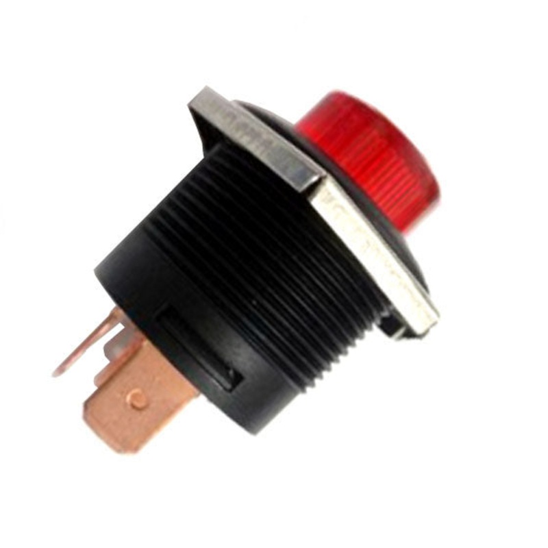 R13-553 – PUSH SWITCH LIT LATCH RED 1P1T ON-OFF 22MM TH 10A 14VDC