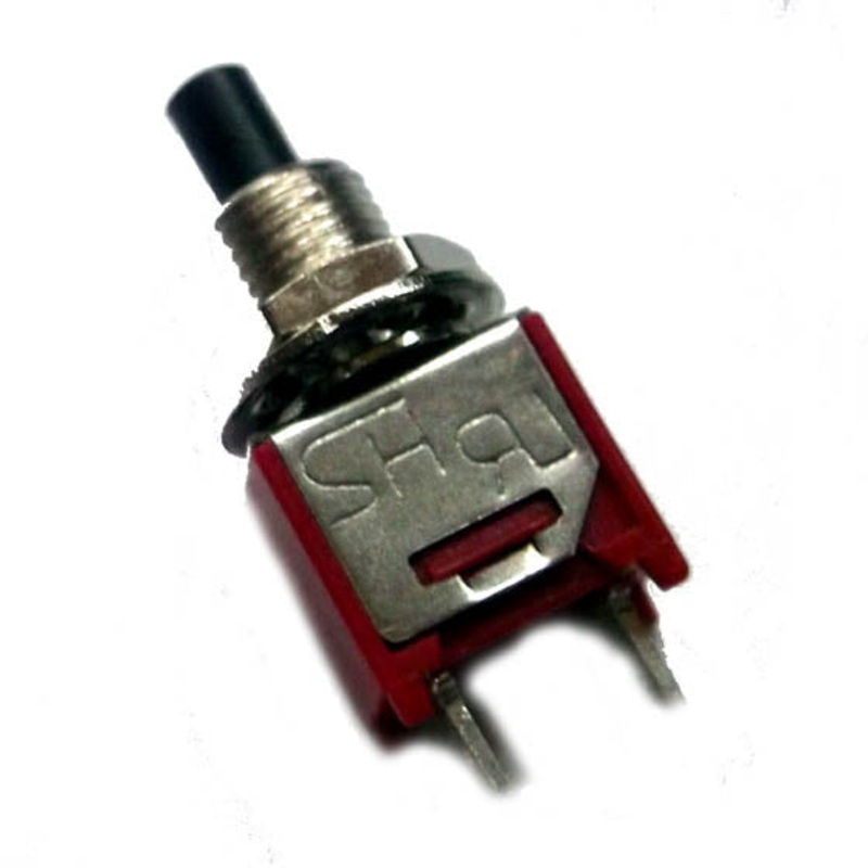 SCAA-1272 – PUSH SWITCH MOM 1P1T NO THR RED SOL 4MM 1A/125VAC