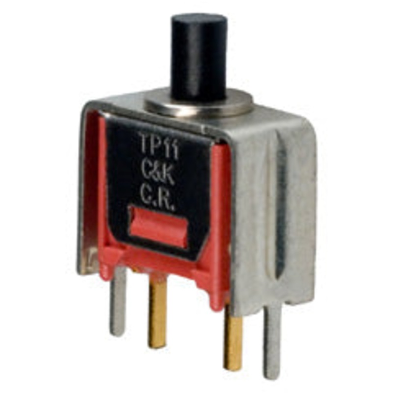 TP11MS9V3BE – PUSH SWITCH MOM 1P1T NO PCST BLK WITH BRACKET ACTUATOR HT 3.6MM