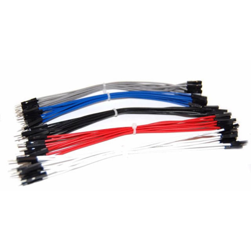 LS-MFPJ-6 – JUMPER WIRE MALE/FEM 6IN 22AWG 50PC/PKG RED BLK WHT GRY BLUE