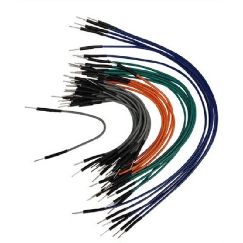 MB-940 – JUMPER WIRE MALE MALE 24AWG ASSORTED COLOURS/LENGTHS 40PC/PK