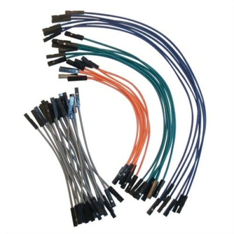 MB-942 – JUMPER WIRE FEMALE FEMALE 24AWG ASSORTED COLOUR/LENGTH 40PC/PKG