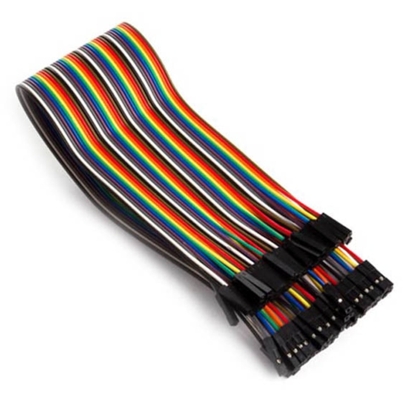 WPA415 – JUMPER WIRE FEM/FEM 40PINS 12IN FLAT CABLE COLOUR 3CM 22-26AWG