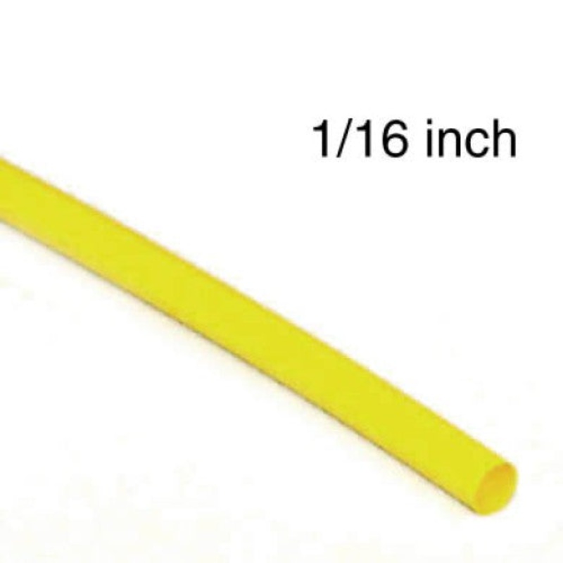 WYA-128D – TUBING HST 1/16INX4FT SW YEL 2:1 600V 125C