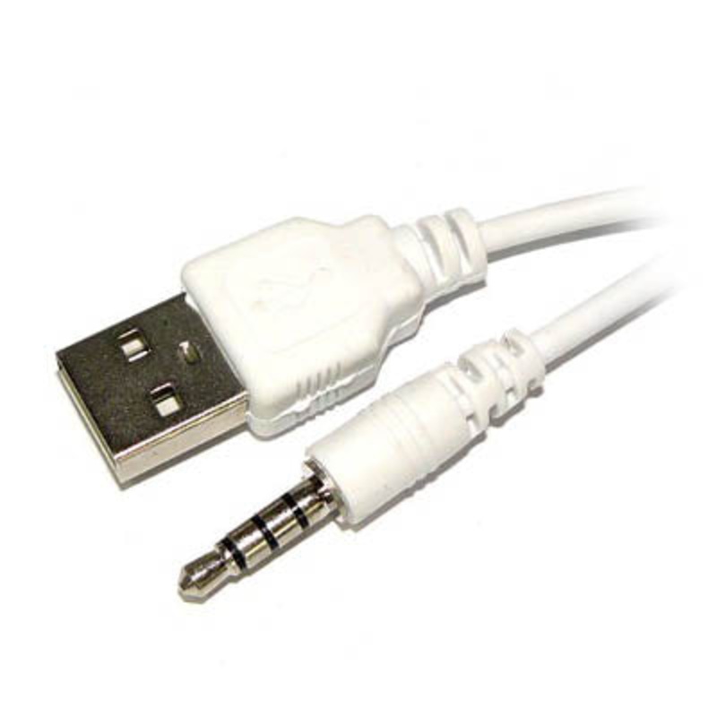 50606 – USB CABLE A MALE TO 3.5MM PLUG 6FT FOR IPOD SHUFFLE SYNC/CHARGE