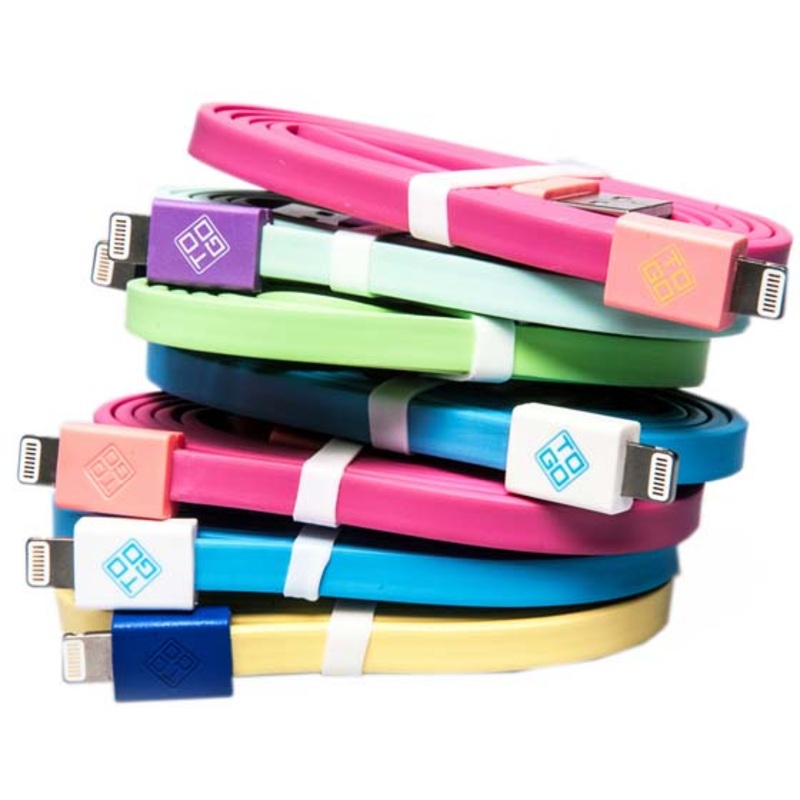 80090 – USB CABLE A MALE TO LIGHTNING 8P 3FT ASSORTED COLORS IPHONE MFI
