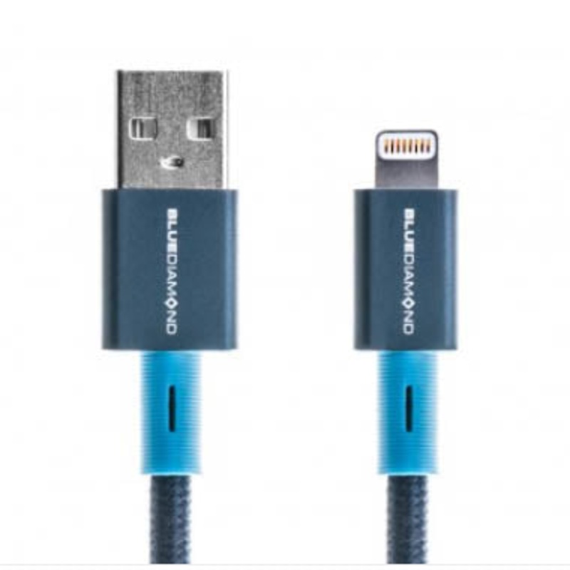 80153 – USB CABLE A MALE TO LIGHTNING 8P 6FT BLUE MFI CERTIFIED IPHONE