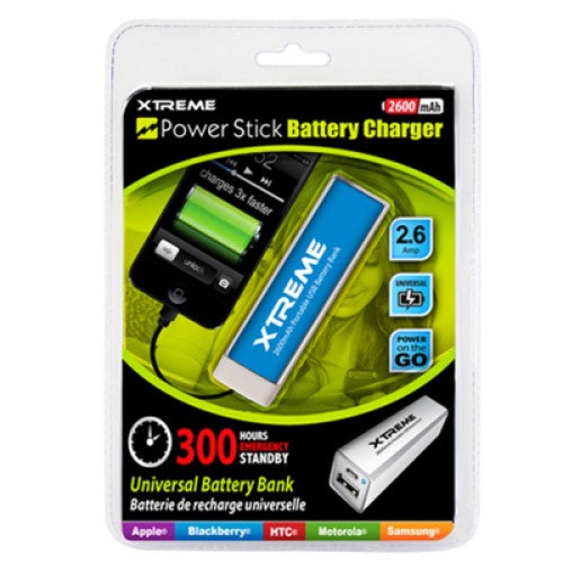 88262 – POWER BANK 2600MAH W/CABLE BLUE UNIVERSAL