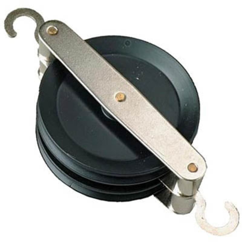 ME420-0002 – PULLEY DOUBLE PARALLEL W/METAL HOOKS