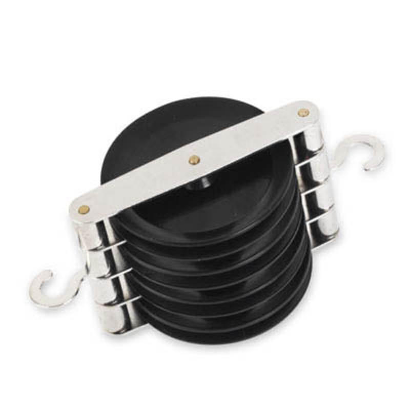 ME420-0004 – PULLEY QUADRUPLE PARALLEL W/METAL HOOKS