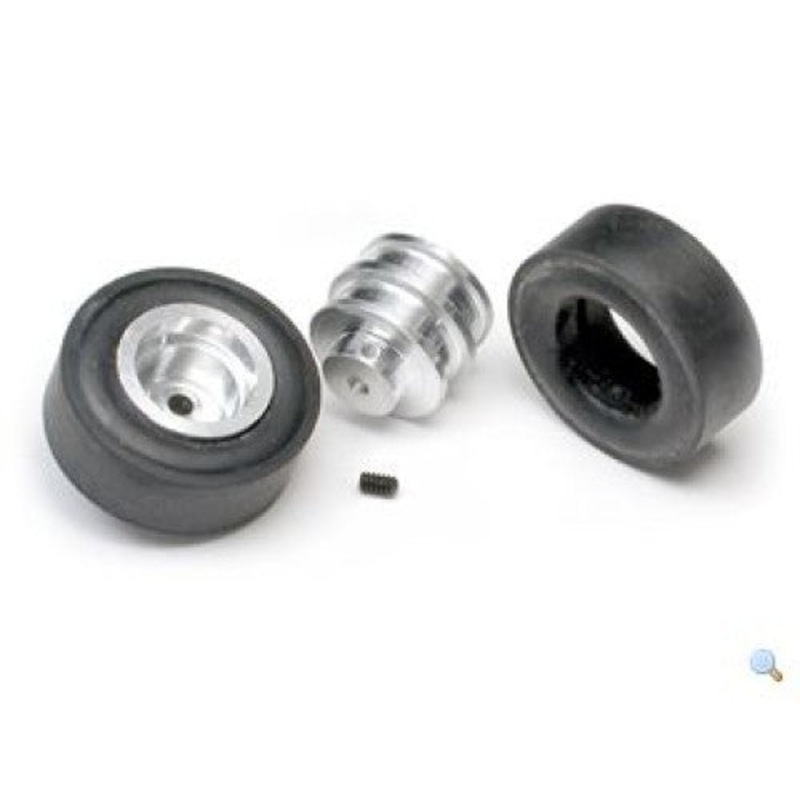 RW2-3MM – WHEEL RUBBER 28MM DIA 11MM WIDTH 3MM AXLE (2 pcs/pkg)