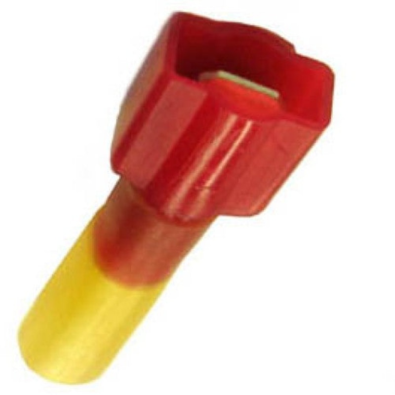 65751 – QUICK CONN MALE RED 0.250IN 22-18AWG 6.35X0.8MM HEAT SHRINK