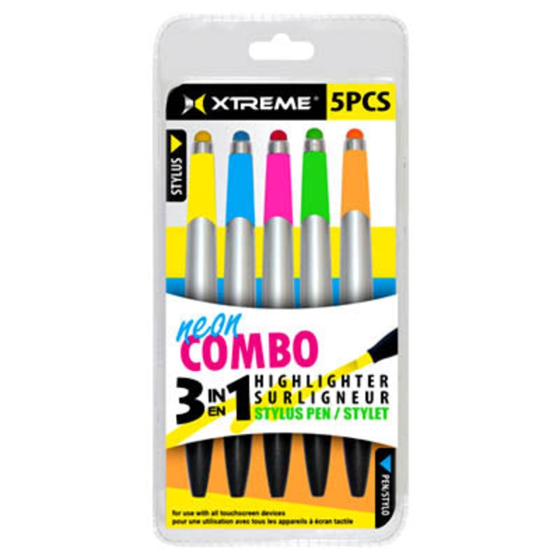86451 – STYLUS PEN FOR TABLETS AND CELLPHONES W/HIGHLIGHTER 3 IN 1