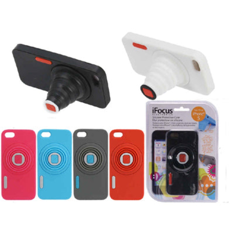 86813 – IPHONE5 CASE SILICONE WITH RETRACTABLE STAND ASSORTED COLOR