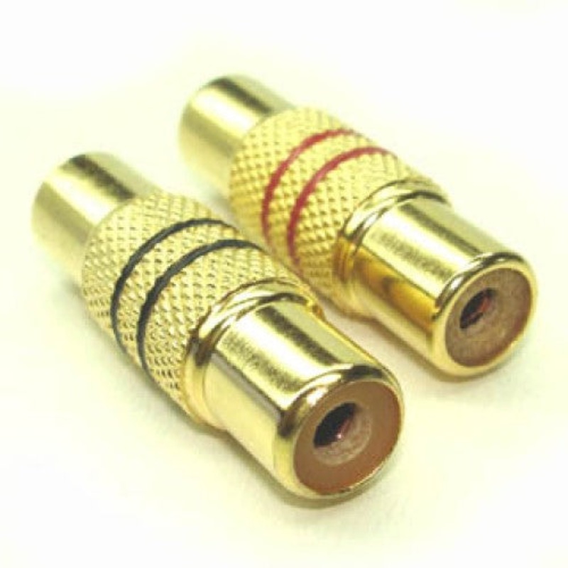 AN-357GBC – ADAPTER RCA JACK-JACK GOLD RED/BLK (2 pcs/pkg)
