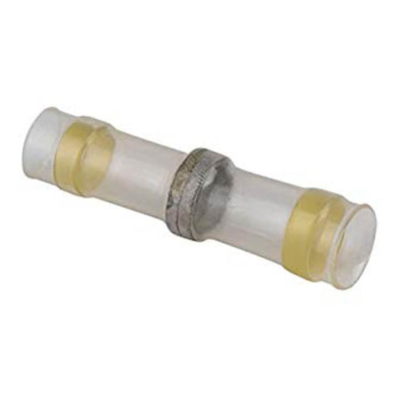 GQHA-1725AA-10 – BUTT CONN HEAT SHRINK 12-10AWG W/SOLDER RING YELLLOW WATERPROOF (10 pcs/pkg)