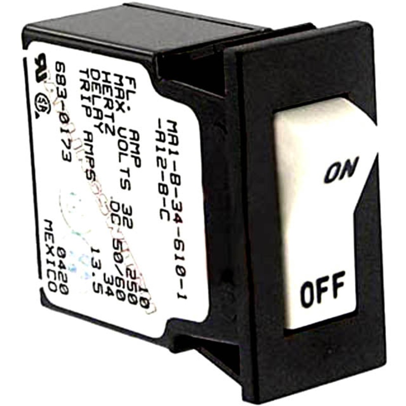 MA1-B-34-470-1-A12-B-C – CIRCUIT BREAKER 7A 250VAC ROCKER CHMT 1P 18X34MM QT ACTU WHT