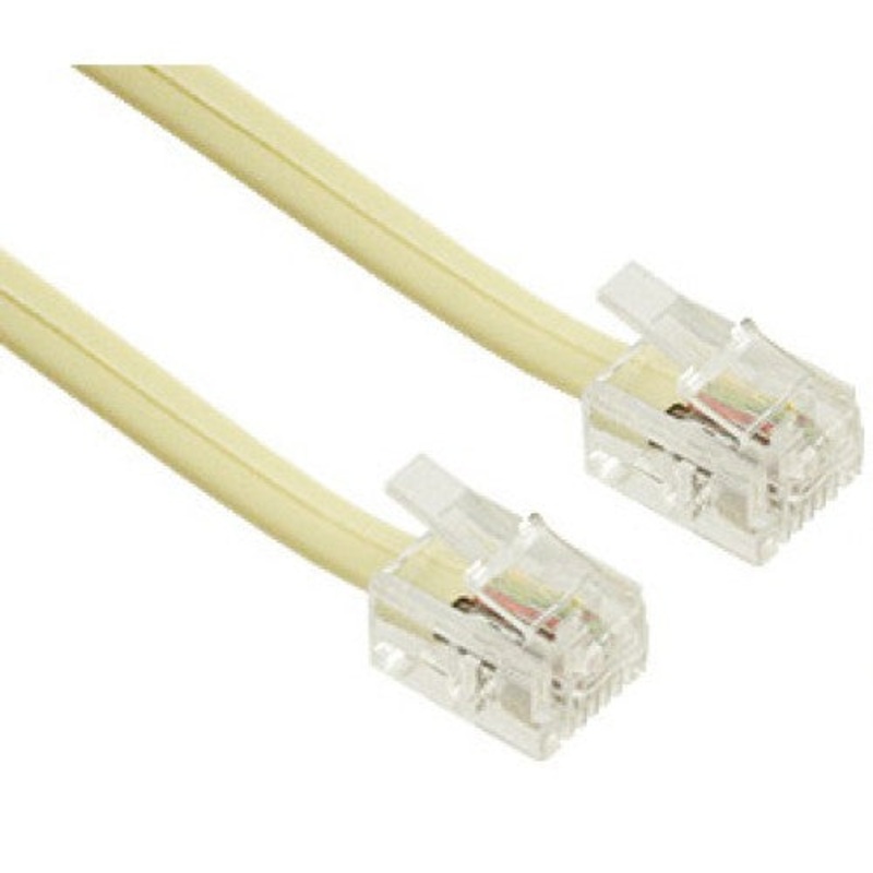 304-015IV – MODULAR CABLE 6P4C M/M 15FT IVORY