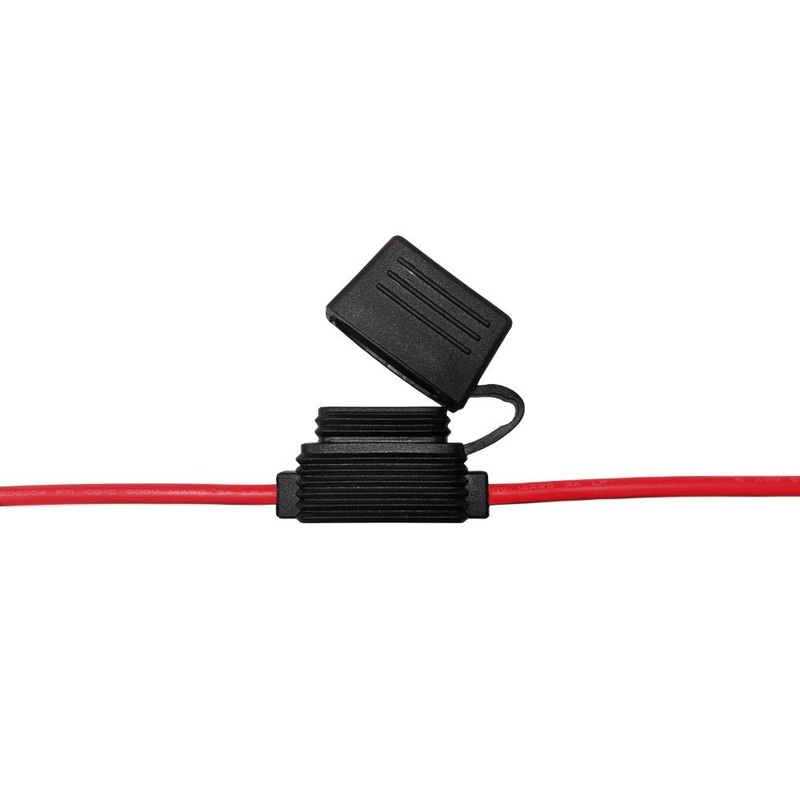 ATSF12C – FUSE HOLDER AUTO IL ATO SIZE 30A WITH COVER 2X6IN 12AWG RED WIRE