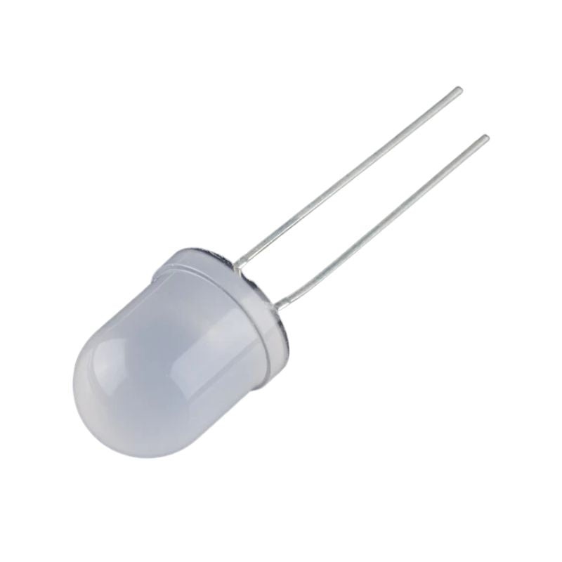 LEDGR-105090 – LED10 DIFFUSED WHITE 3V 20MA  (5 pcs/pkg)