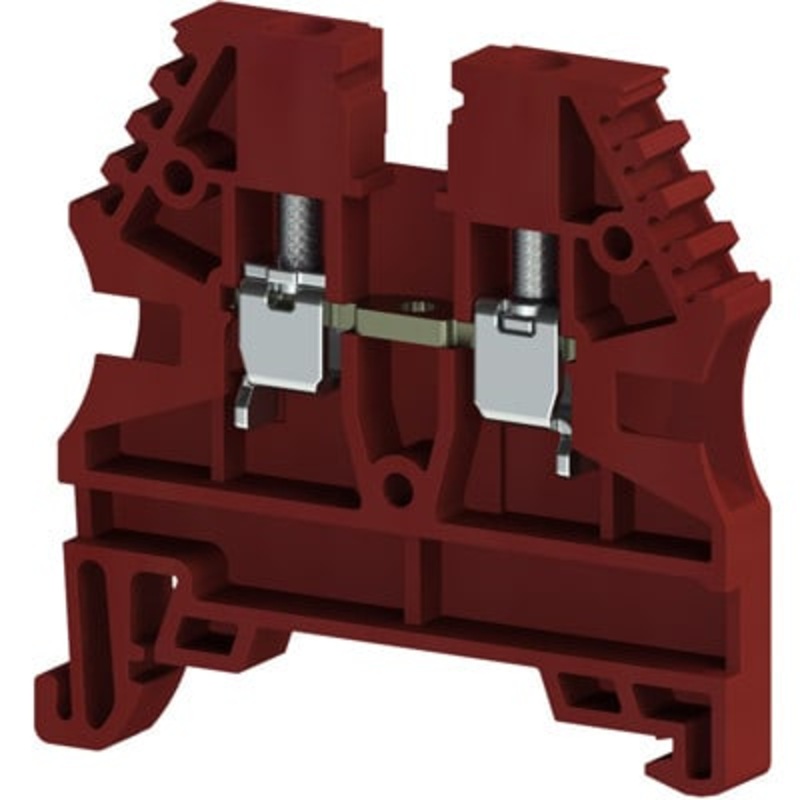 304 124-25PK  Terminal Block Connector 2 Position Feed Through Yellow 12-26 AWG