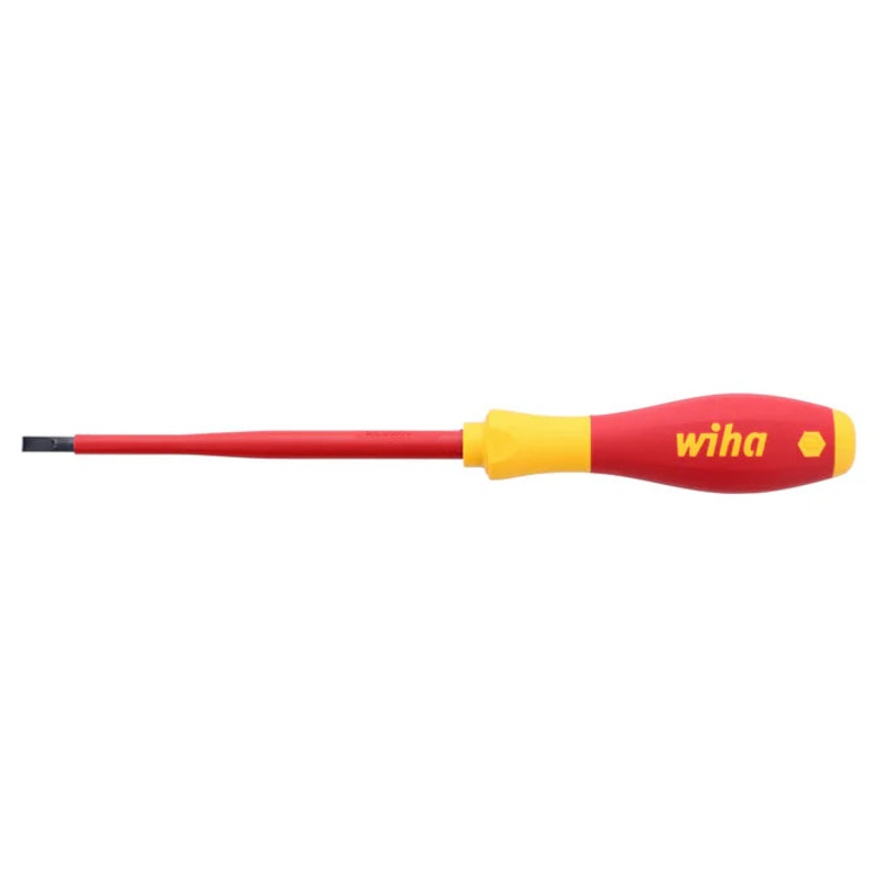 32024, Wiha Insulated SoftFinish Slotted Screwdriver 4.5mm x 125mm
