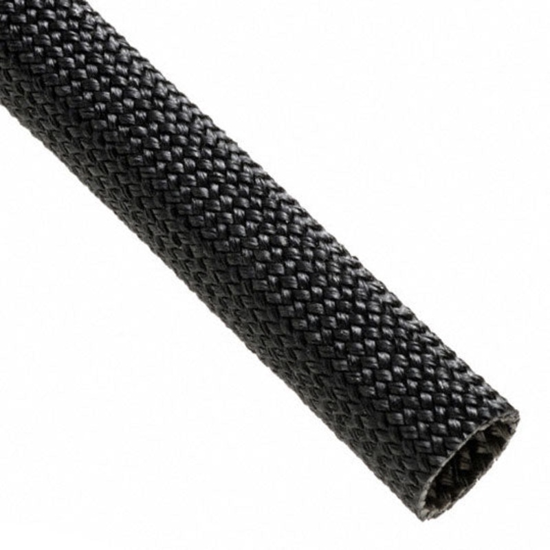 FGN1.00BK-100FT Hi-Temp Fiberglass Sleeve 1200F Black 1″ 100′ Roll