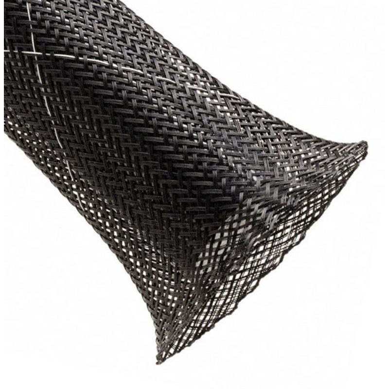 FRN1.25TB-50ft Flame Retardant Blk w/Wht Tracer, 1 1/4″ 50ft
