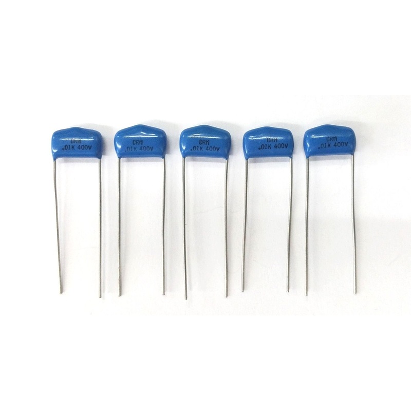 Lot of 5 Capar CRM.01K400V, 0.01uF 400V Film Capacitors ~ 10,000pF