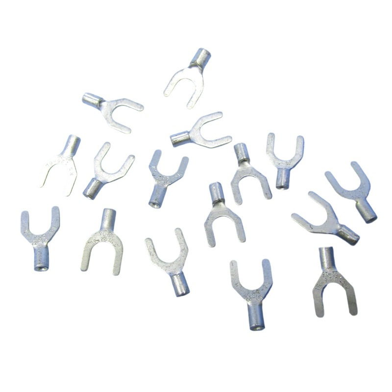 Philmore 65-2026, 15pc #10 Spade Non-Insulated Crimp Terminals for 22-16 AWG