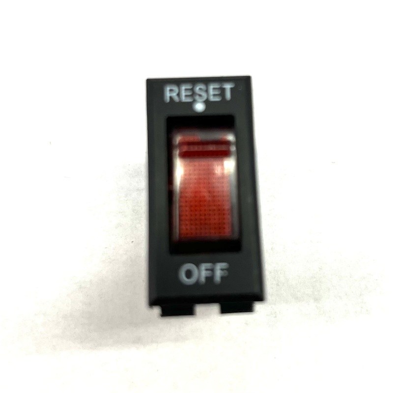 Reset Switch Red Lighted Rocker Switch ON Off Overload Protect Fireplace Switch 15A 125V/250V SPST Electric Fireplace Parts for Fire Place, Grinder, Delta Bench Sander, Surge Protector
