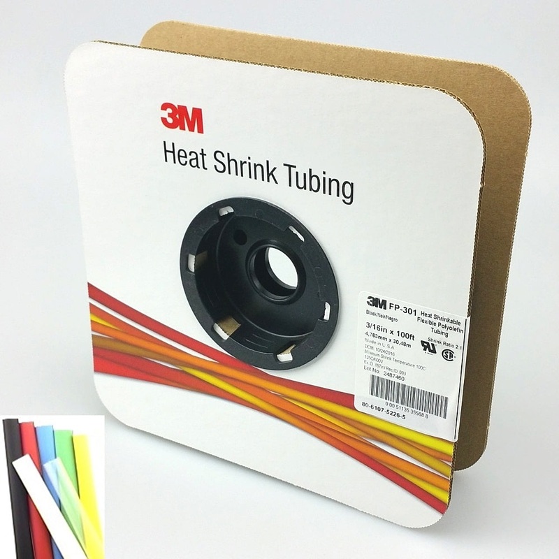 100 Foot Roll of 3/16″ Red 2:1 Heat Shrink ~ 3M FP301
