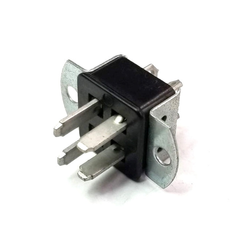 Cinch Jones P304AB, 4 Pin Male Angle Bracket Connector ~ 10A @ 250V AC
