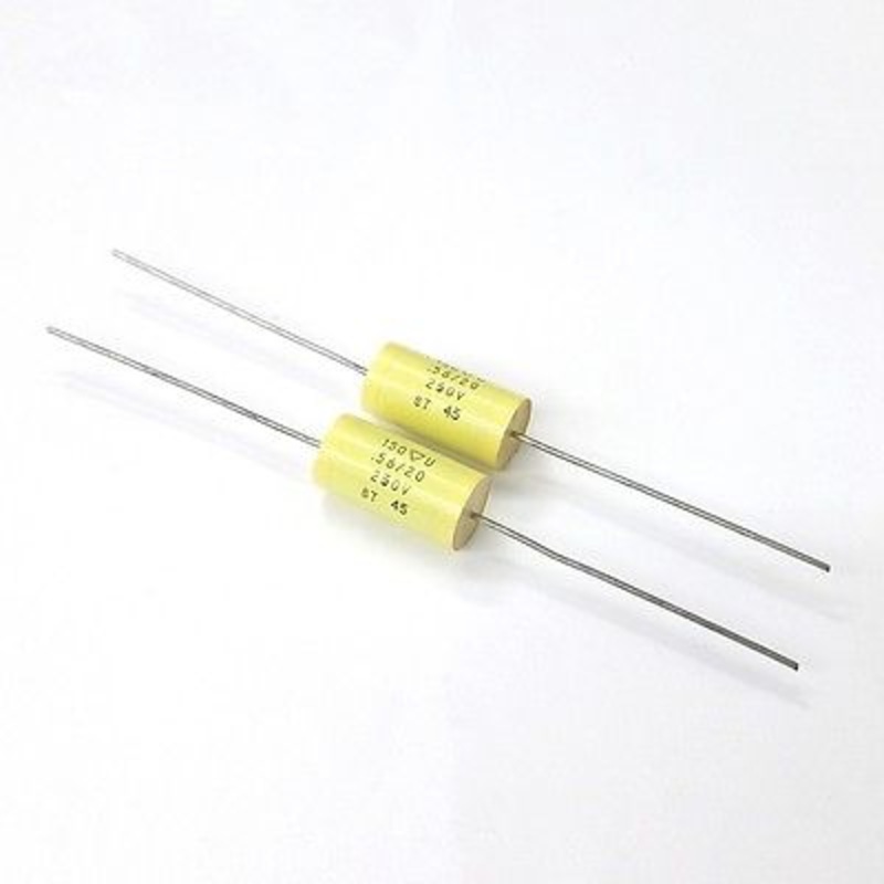 Lot of 2 0.56uF 250V Metallized Polyester Film Audio Capacitors