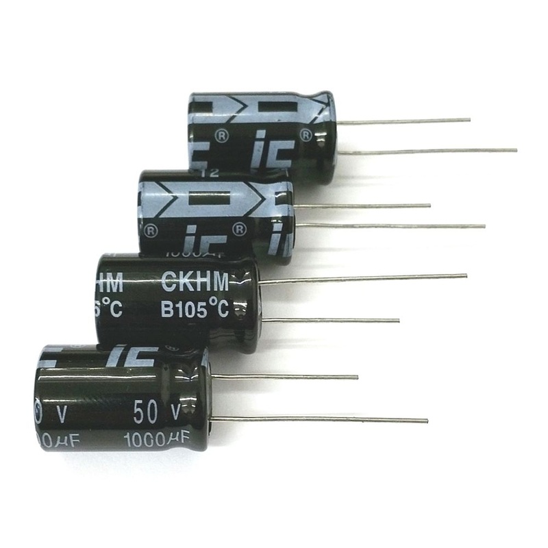 Lot of 4 1,000uF 50V DC 105C Radial Capacitors ~ 16mm x 25mm