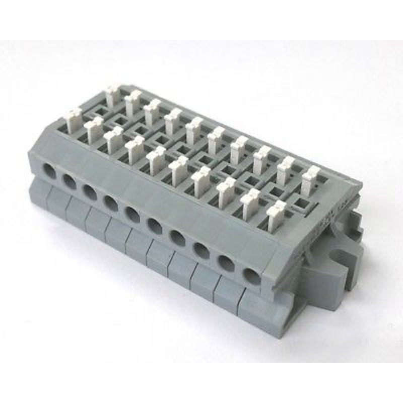 Sato Parts # ML-1700-A-10P 10 Position Screwless Terminal Block ~ 10A @ 300V