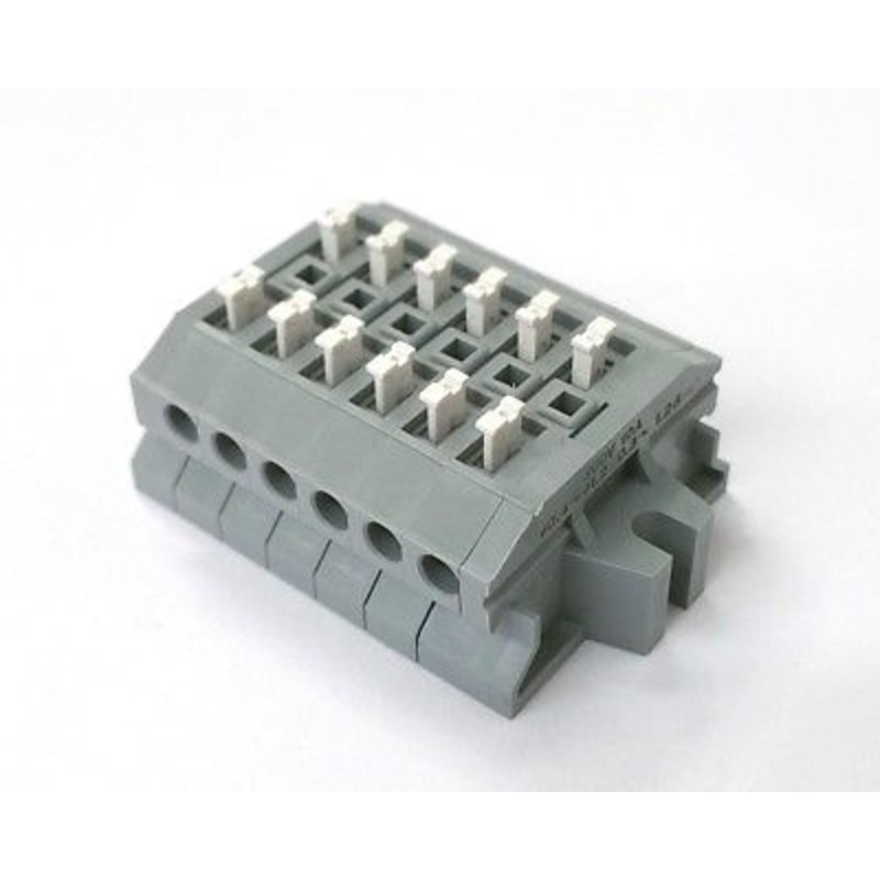 Sato Parts # ML-1700-A-6P 6 Position Screwless Terminal Block ~ 10A @ 300V