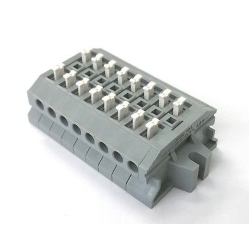 Sato Parts # ML-1700-A-8P 8 Position Screwless Terminal Block ~ 10A @ 300V