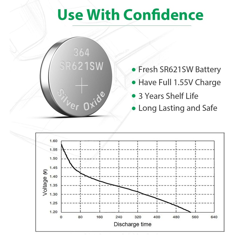 1.5V 364 SR621SW 164 363 AG1 Battery 1.5V Button Cell Watch Batteries Coin Cell Battery