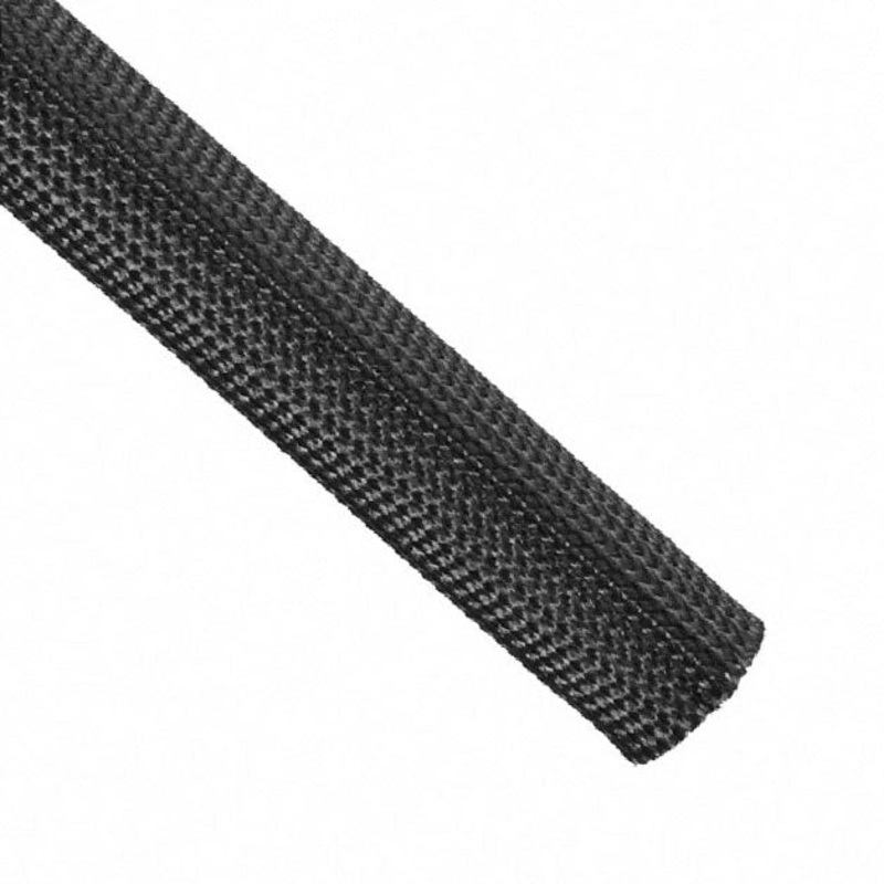 FGL0.38BK-100  Hi-Temp Flexible Fiberglass Sleeving 1200F 3/8″ Black .375″ 100′ Roll