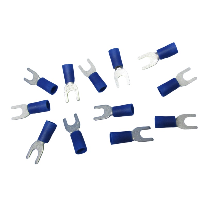 Philmore 65-2545C Insulated Spade Terminal 16-14 AWG #8 Blue 100pk