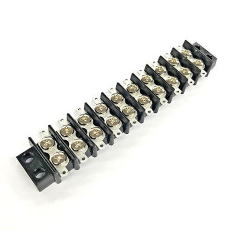 Sato Parts # ML-1765-10P 10 Position 15A Screw or Solder Terminal Block