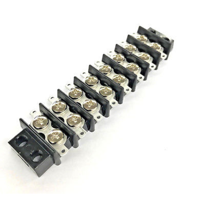 Sato Parts # ML-1765-8P 8 Position 15A Screw or Solder Terminal Block