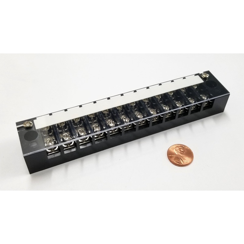 Sato Parts # ML-20-12P 12 Position 20A Screw Terminal Block with Cover