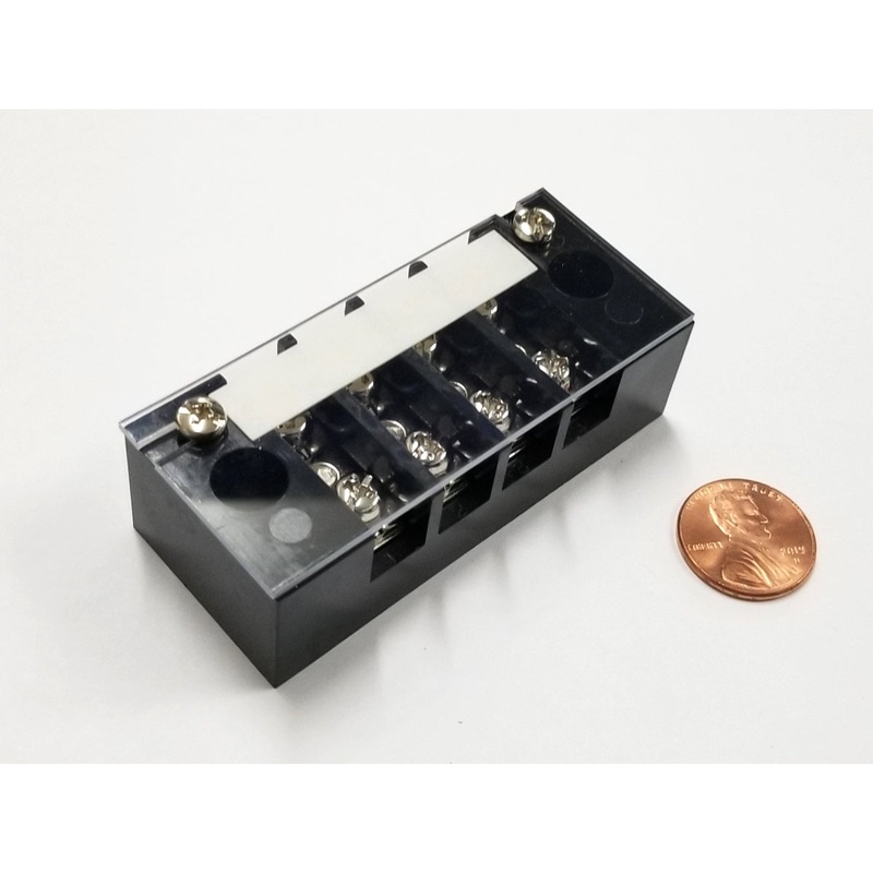 Sato Parts # ML-20-4P 4 Position 20A Screw Terminal Block with Cover