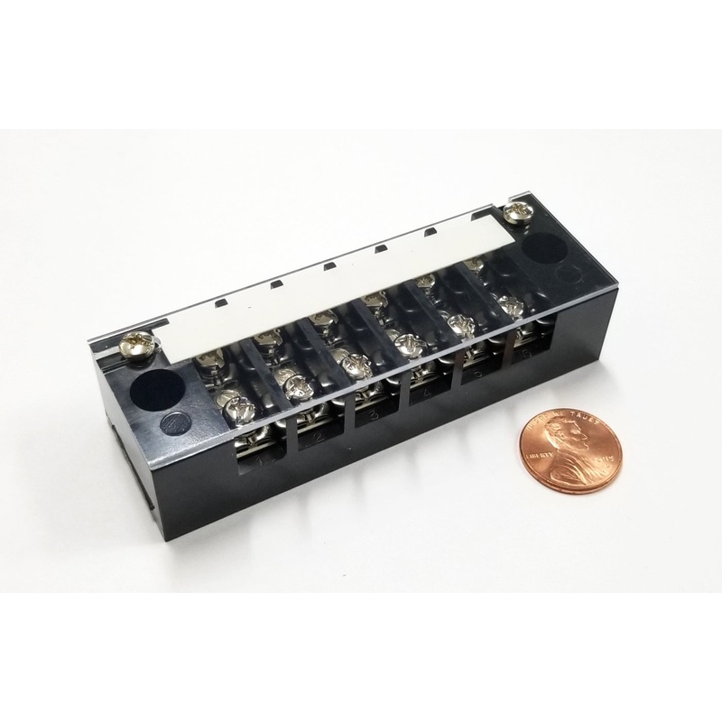 Sato Parts # ML-20-6P 6 Position 20A Screw Terminal Block with Cover