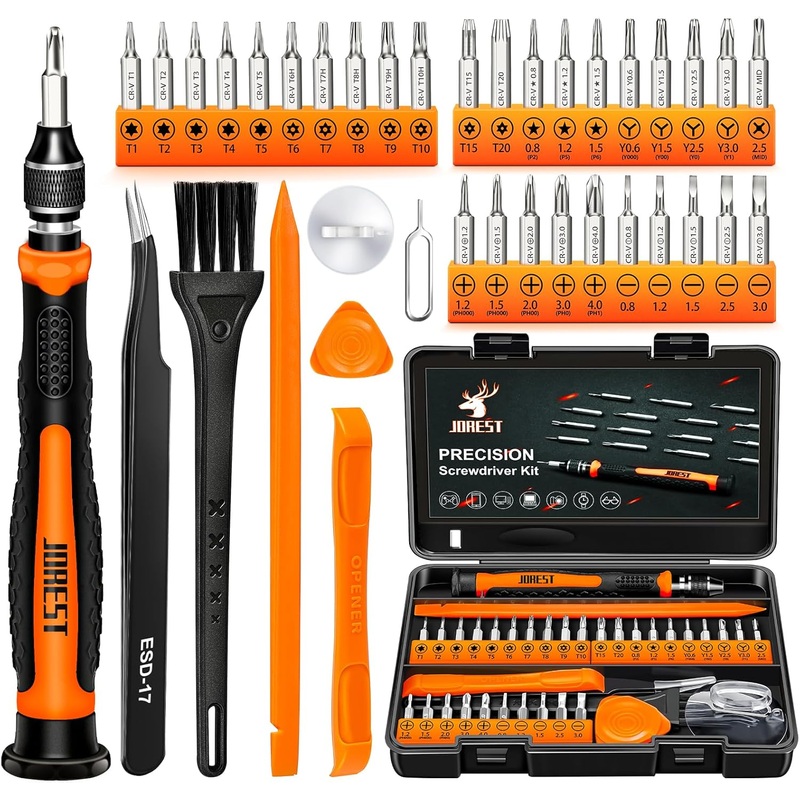 SD-9322M  38Pcs Small Precision Screwdriver Set with Torx T5, T6, Y00, Mini Repair Tool Kit for Macbook, Computer, Laptop, iPhone, PS4 PS5, Xbox, Switch