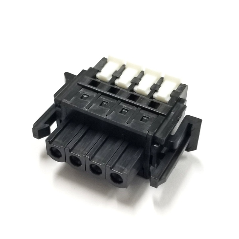 SL-4500-AP-4PB, Sato Parts 4 Female Pin Screwless, Latching Terminal Plug