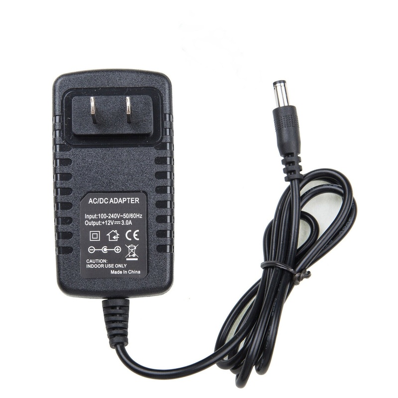 12 Volt DC @ 3 Amp Regulated Power Supply with a 5.5mm x 2.1mm Male Plug (+)