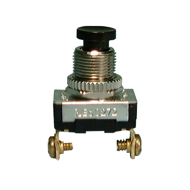 30-457. Philmore  SPST OFF-(ON) Mom ON Black Push Button Switch 6A@120V AC